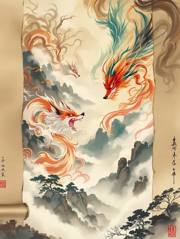 红果短剧入口《山海墨书人》封面，山海奇谈