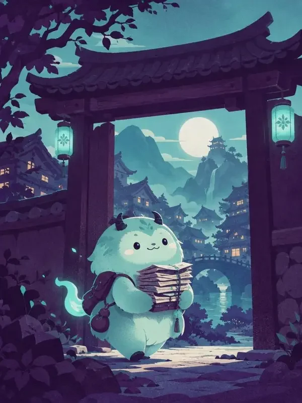红果短剧入口《小妖怪的差事》原创封面，轻喜奇谈题材